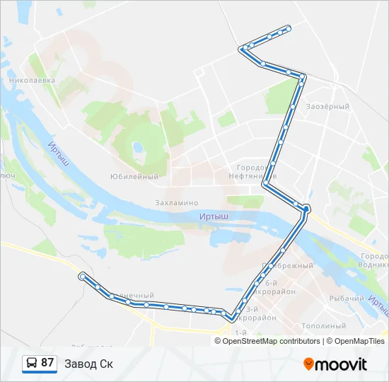 87 Bus Line Map
