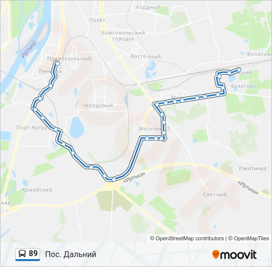 89 Bus Line Map