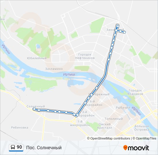 90 Bus Line Map
