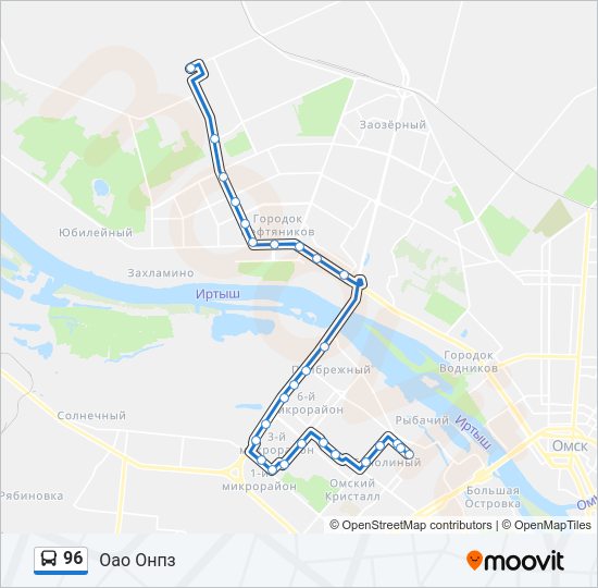 96 Bus Line Map