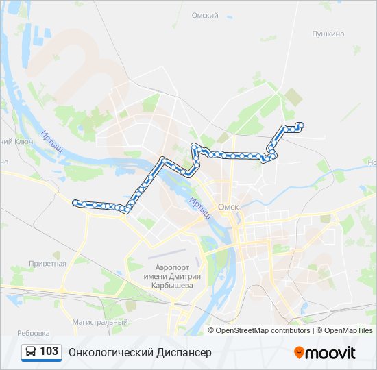 Остановки на маршруте 103. 103 Автобус Омск. Автобус 103 маршрут на карте.