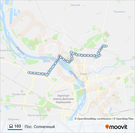 103 Bus Line Map
