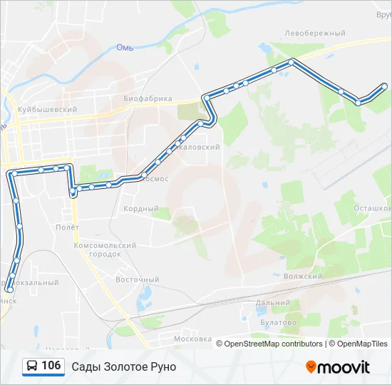 106 Bus Line Map