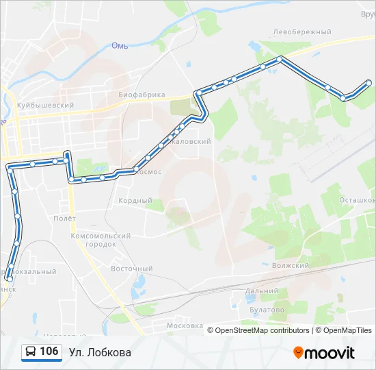 106 Bus Line Map