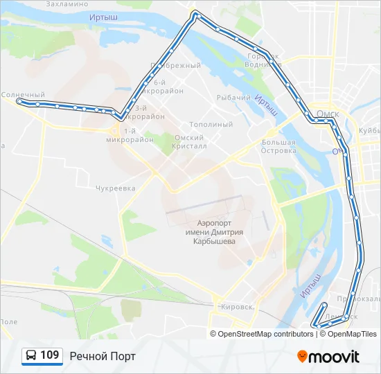 109 Bus Line Map