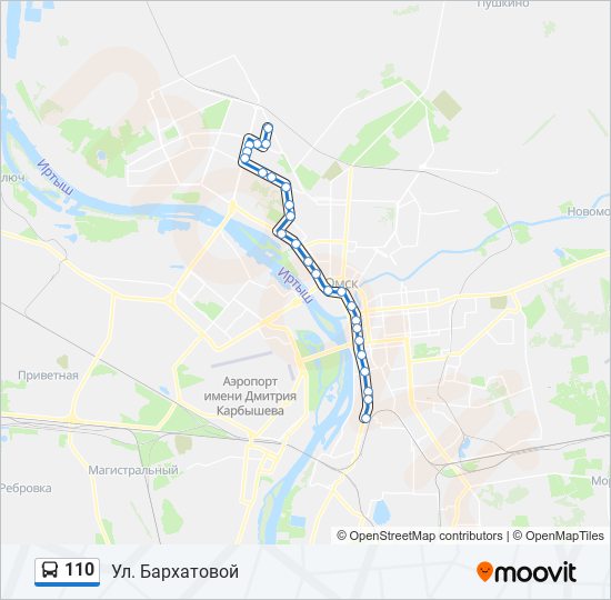 110 bus Line Map