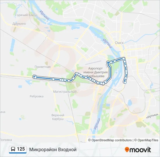 125 Bus Line Map