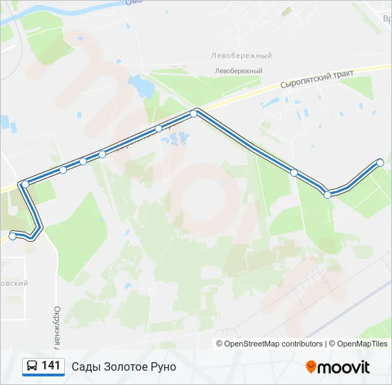 141 Bus Line Map