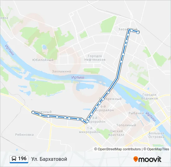 196 Bus Line Map