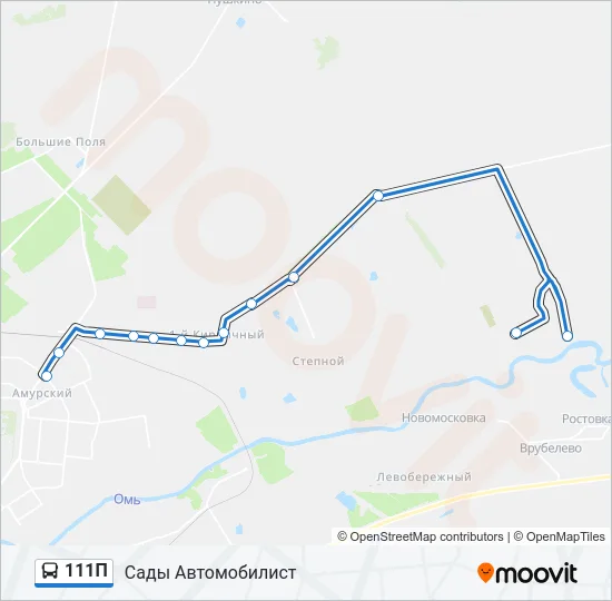 111П Bus Line Map