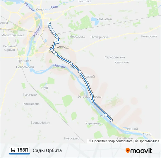 158П Bus Line Map