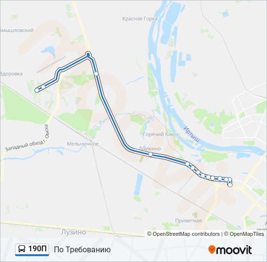 190П bus Line Map