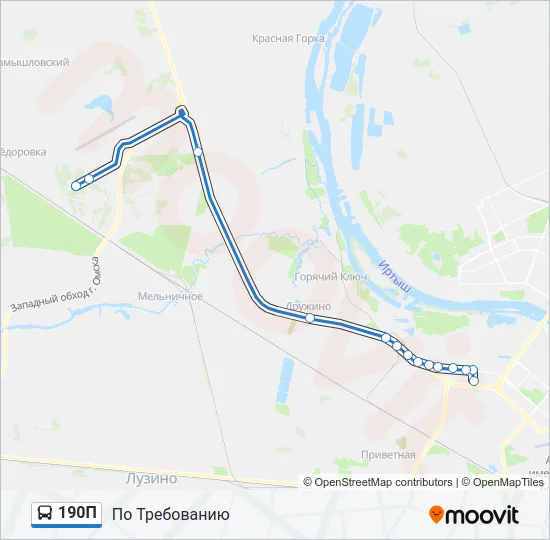 190П Bus Line Map