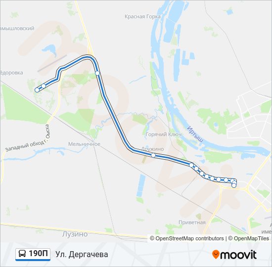 190П Bus Line Map