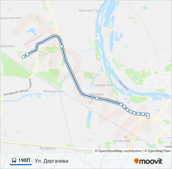 190П Bus Line Map