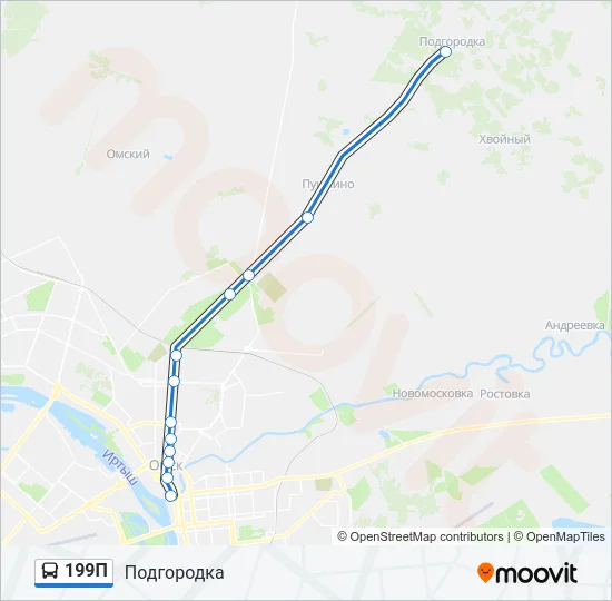 199П Bus Line Map
