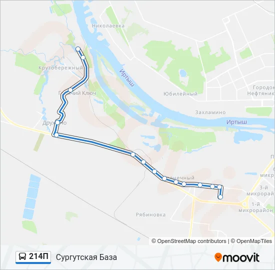 214П Bus Line Map