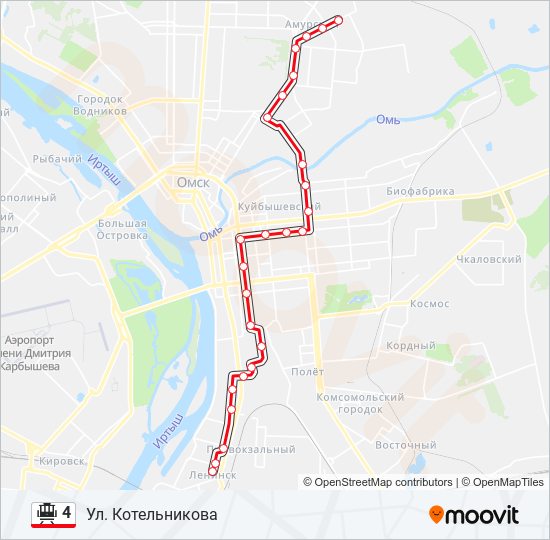 4 tram Line Map