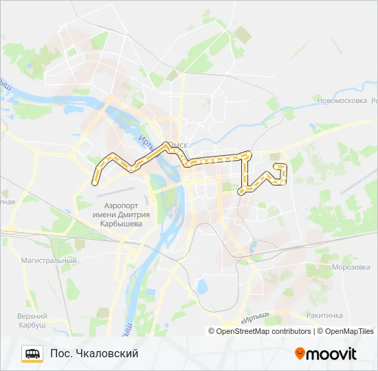 Маршрутка 212: карта маршрута