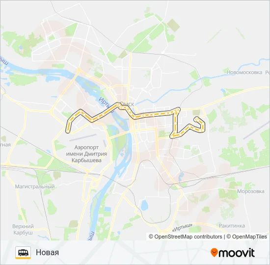 Маршрутка 212: карта маршрута