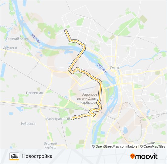 Маршрутка 381: карта маршрута