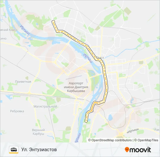 Маршрутка 382: карта маршрута