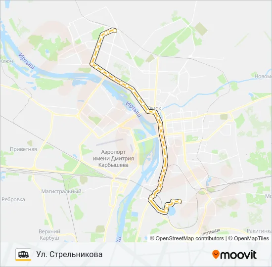 Маршрутка 385: карта маршрута