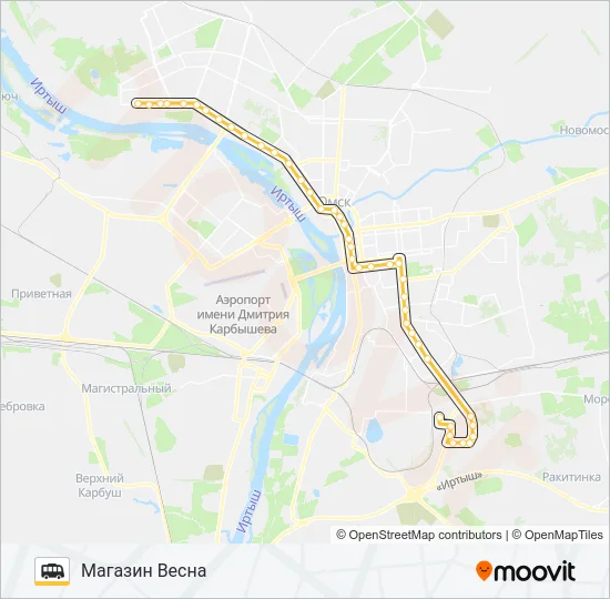 205(В) Shuttle Line Map