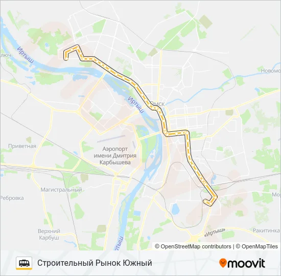Маршрутка 205(В): карта маршрута