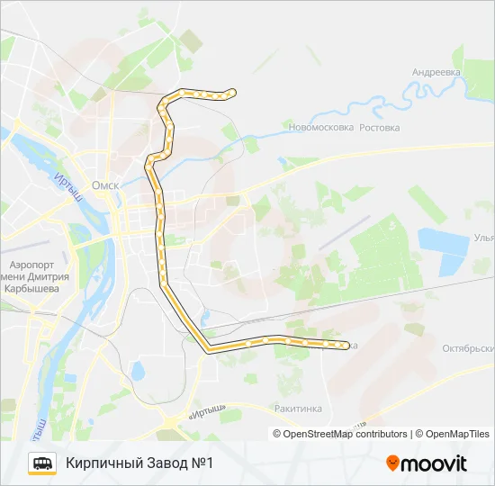 210 (Ч) Shuttle Line Map