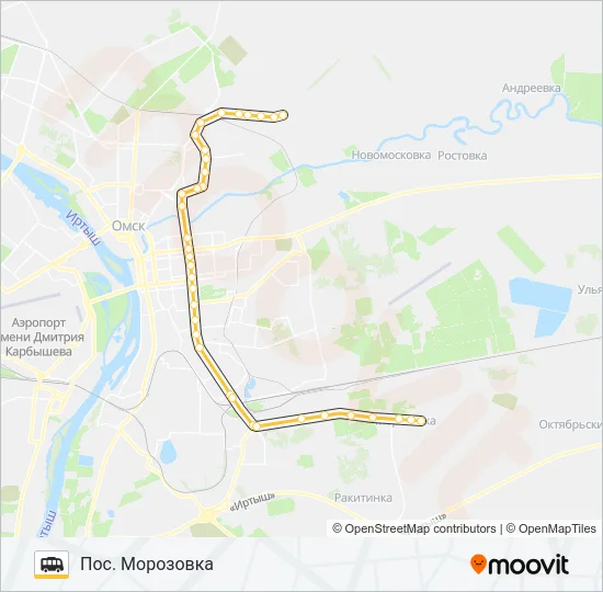 210 (Ч) Shuttle Line Map