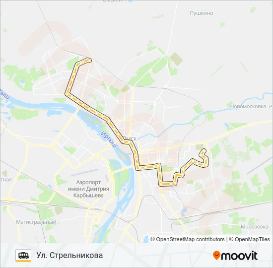 Маршрутка 373(73): карта маршрута
