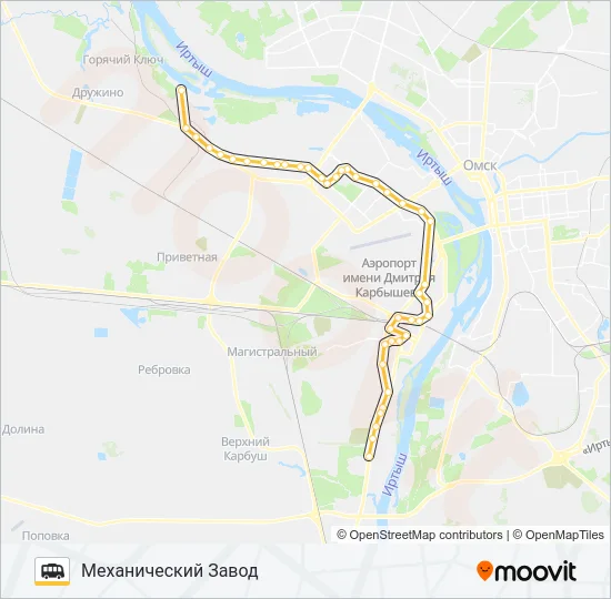 413 (К) Shuttle Line Map