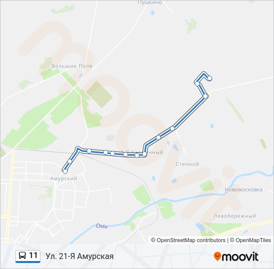 11 Bus Line Map