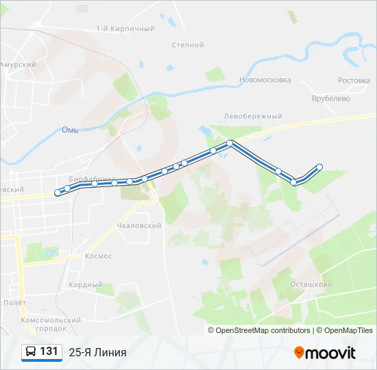131 Bus Line Map