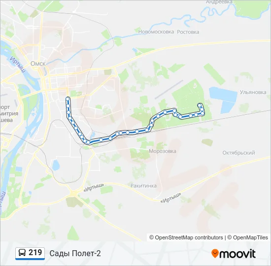 219 Bus Line Map