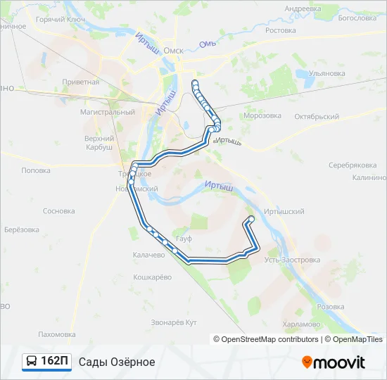 162П Bus Line Map
