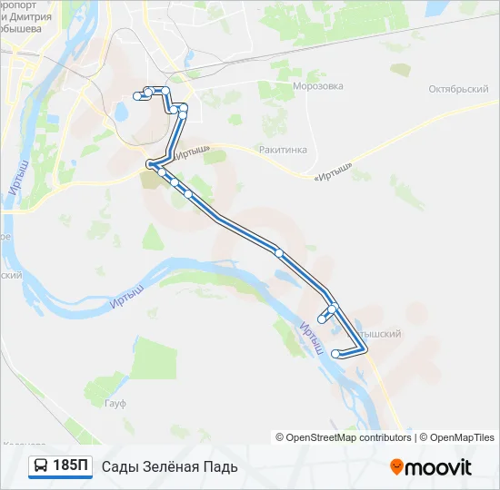 185П Bus Line Map