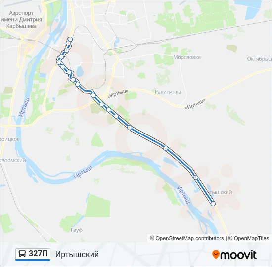 327П Bus Line Map