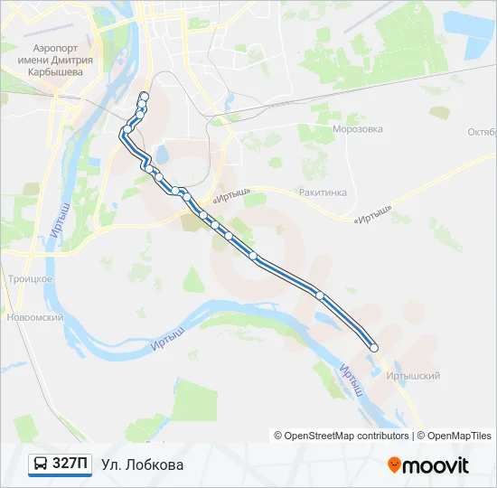 327П Bus Line Map