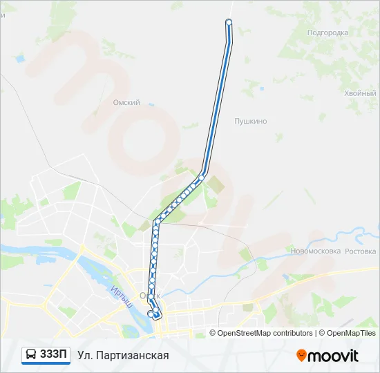 333П Bus Line Map
