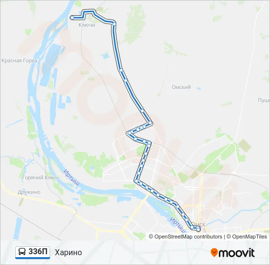 336П Bus Line Map