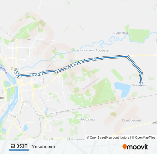 353П Bus Line Map