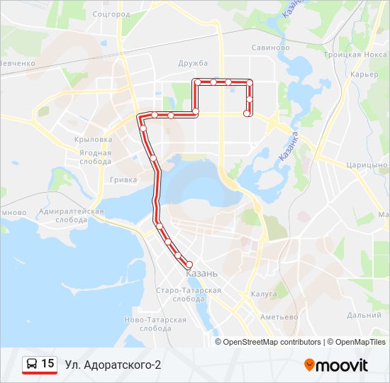 15 Bus Line Map