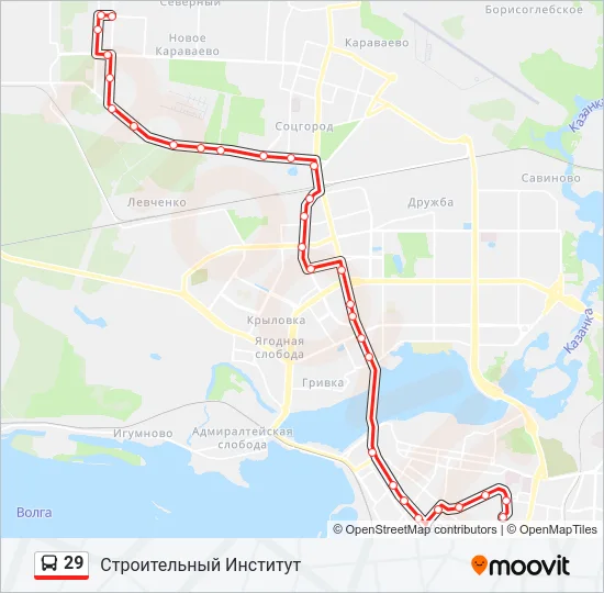 29 Bus Line Map