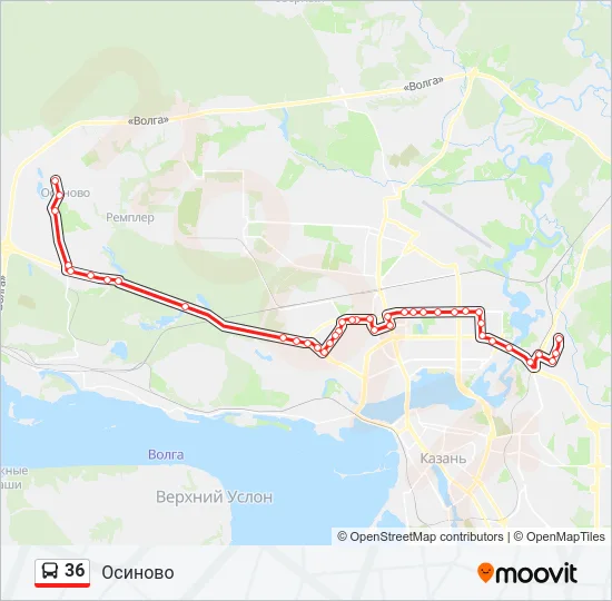 36 Bus Line Map