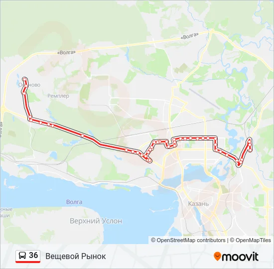36 Bus Line Map