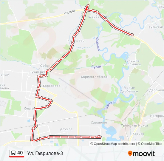 40 Bus Line Map