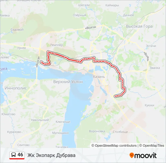 46 Bus Line Map