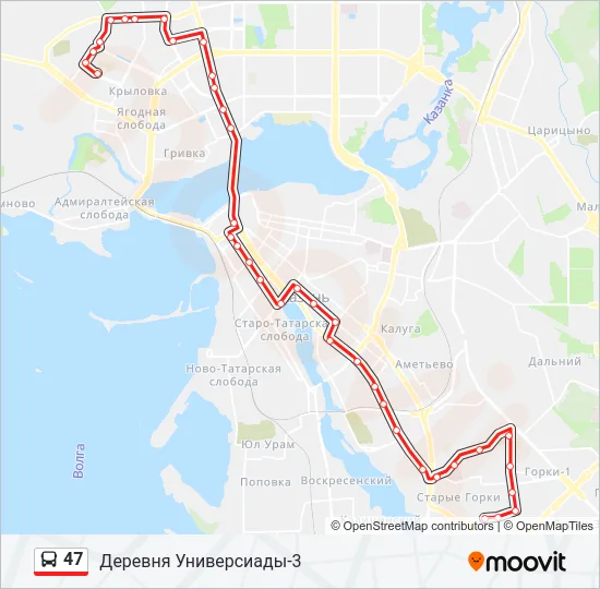 47 Bus Line Map